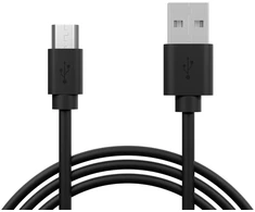 Blow USB A - micro B jungtis, 0.8 m, juoda