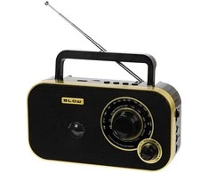Nešiojamasis analoginis AM/FM radijas BLOW RA12 juodos ir auksinės spalvos