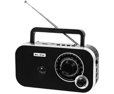 Nešiojamasis analoginis AM/FM radijas BLOW RA12 juodos ir baltos spalvos
