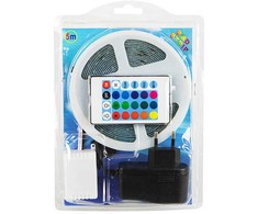 Rinkinys taśm LED RGB 2835 5m/300 sterownik+maitinimo šaltinis taśma wodoodporna