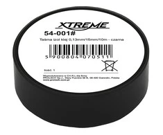 54-001# Xtreme Lipni izoliacinė juosta 0.13mm 15mm 10m - juoda