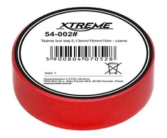 54-002# Xtreme Lipni izoliacinė juosta 0.13mm 15mm 10m - raudona