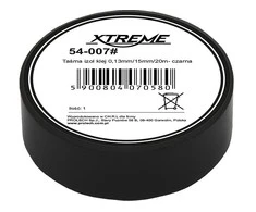 54-007# Xtreme Lipni izoliacinė juosta 0.13mm 15mm 20m- juoda