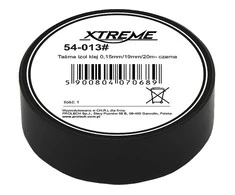 54-013# Xtreme Lipni izoliacinė juosta 0.15mm 19mm 20m - juoda