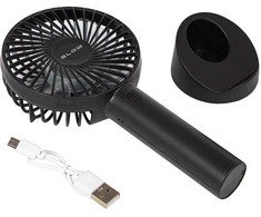 Blow Rankinis USB ventiliatorius su įkraunama baterija, juodas