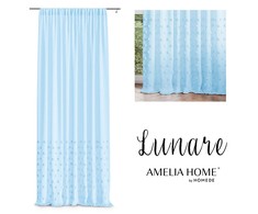 Rožinė užuolaida su kutais Lunare AmeliaHome 140 × 250 cm, vaikiškai mėlyna