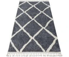 Chodnik WELBEN CROSS spalva grafito styl skandynawski 70x300 Hakano