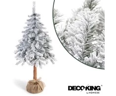 DecoKing Kalėdinė eglutė CECILIA, balta, klasikinio stiliaus, 150 dekoracijų
