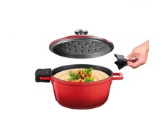 Tescoma PUODAS SU DANČIU PLIENINIS SILIKONIS 16cm 1,5L BORDAS
