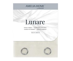 AmeliaHome Kreminė užuolaida su kilpelėmis