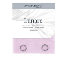 Rožinė užuolaida su kilpomis Lunare AmeliaHome 140 × 270 cm