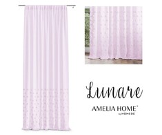 AmeliaHome Užuolaida su kilpomis 140x250 cm rožinės spalvos Amelia Home