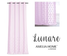 Rožinė užuolaida su kilpomis Lunare AmeliaHome 140 × 270 cm