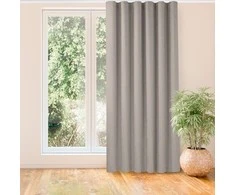 Homede Užuolaidos minkštos pynimo tekstūros 140x270 cappuccino spalvos