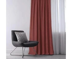 Homede Užuolaida iš chenilio 220×300 koralinė
