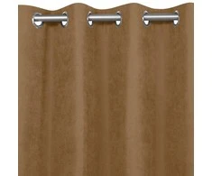 Homede Užuolaidos chenille 140×245 cm šviesiai ruda