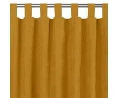 Homede Užuolaida iš chenille 220×225 garstyčių spalvos