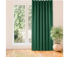Homede Aksominės užuolaidos 200 × 270 cm, tamsiai žalia