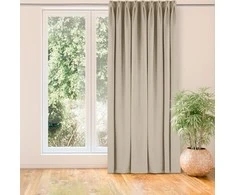Homede Užuolaidos 200 × 270 cm, kreminės spalvos VELVET FLEX