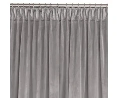 Homede Užuolaidos VELVET PLEAT D50, pilkos spalvos, 400 × 245 cm
