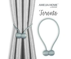 AmeliaHome Pilki užuolaidų rišikliai Toronto, 2 vnt.