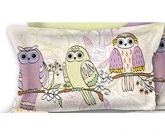 DecoKing Pagalvės užvalkalas 80 × 80 cm OWLS SPRINGSTORY