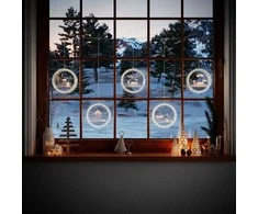 AmeliaHome LEDPL/AH/CHRISTMASCITY/ROUND/SET/5PCS