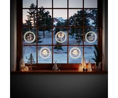AmeliaHome LEDPL/AH/REINDEERSMESS/ROUND/SET/5PCS