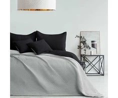 Dvipusė lovatiesė AmeliaHome SOFTA 220 x 240 cm, spalva: pilka/juoda