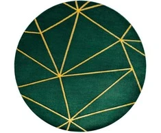 Dywan apvalus ESTEMA GEOMETRIC spalva butelkowa žalia r160 Hakano
