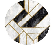 Dywan apvalus ESTEMA MARBLE 3 spalva juoda r120 Hakano