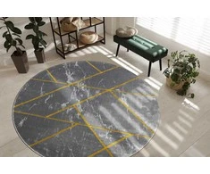 Dywan apvalus ESTEMA MARBLEGEO spalva grafito r120 Hakano