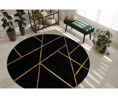 Dywan apvalus ESTEMA MARBLEGEO spalva juoda r160 Hakano