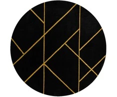 Dywan apvalus ESTEMA MARBLEGEO spalva juoda r120 Hakano