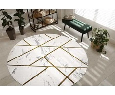 Dywan apvalus ESTEMA MARBLEGEO spalva kreminė r160 Hakano