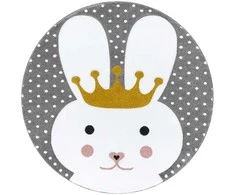 Dywan apvalus TINIES BUNNY spalva pilka r140 Hakano