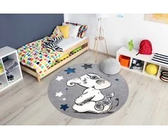 Dywan apvalus TINIES ELEPHANT spalva pilka r160 Hakano