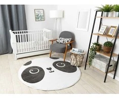 Dywan apvalus TINIES PANDA spalva balta r160 Hakano