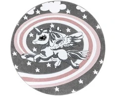 Dywan apvalus TINIES PONY spalva pilka r140 Hakano