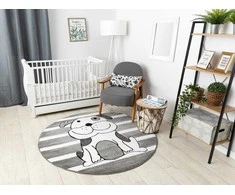 Dywan apvalus TINIES PUPPY spalva pilka r140 Hakano