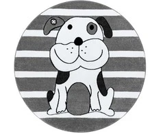 Dywan apvalus TINIES PUPPY spalva pilka r140 Hakano