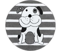 Dywan apvalus TINIES PUPPY spalva pilka r160 Hakano