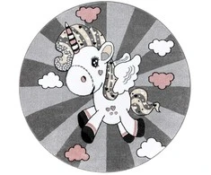 Dywan apvalus TINIES UNICORN spalva pilka r160 Hakano