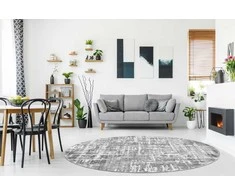 Dywan apvalus TREX LINES spalva pilka r120 Hakano