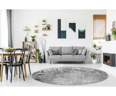 Dywan apvalus TREX MARBLE 2 spalva pilka r160 Hakano