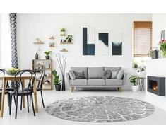 Dywan apvalus TREX TREE 2 spalva pilka r120 Hakano