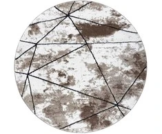 Dywan apvalus VERS POLYGONS spalva ruda r100 Hakano