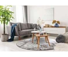 Dywan apvalus VERS spalva ruda styl nowoczesny r160 Hakano