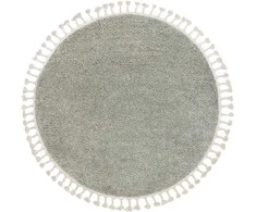 Dywan apvalus WELBEN spalva oliwkowy styl boho r120 Hakano