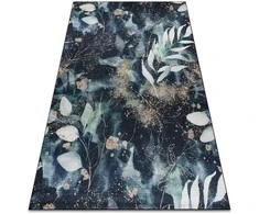 Dywan ARLEN LEAVES3 spalva juoda glamour styl tropikalny 160x220 Hakano